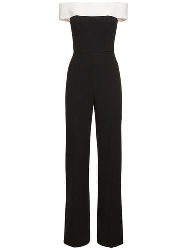 Off-the-shoulder Stretch Cady Jumpsuit - ROLAND MOURET - Modalova