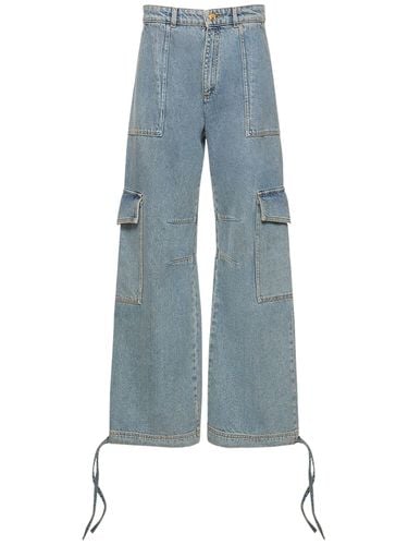 Weite Cargo-jeans Aus Denim - MOSCHINO - Modalova