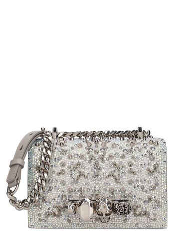 Bolso Mini Jewelled Satchel Con Decoraciones - ALEXANDER MCQUEEN - Modalova