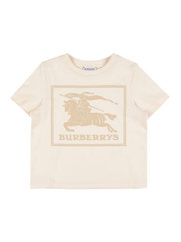 Bedrucktes T-shirt Aus Baumwolljersey - BURBERRY - Modalova