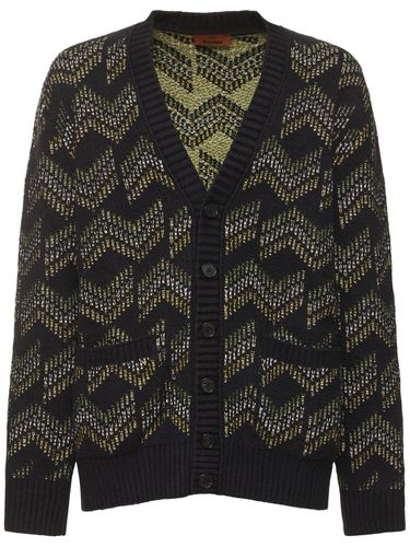 Cardigan In Maglia Di Cotone Jacquard - MISSONI - Modalova