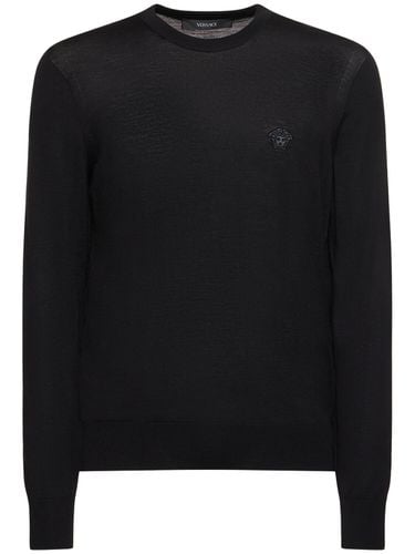 Medusa Wool & Silk Knit Sweater - VERSACE - Modalova