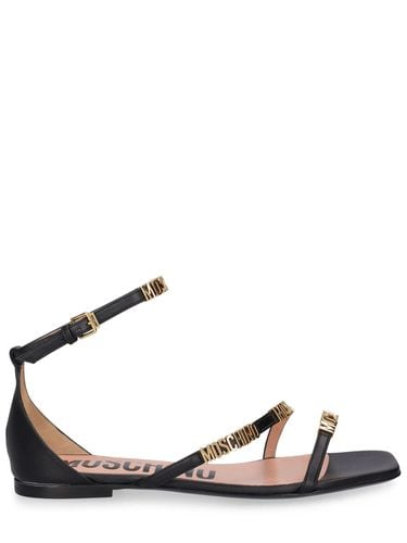 Mm Hohe Sandalen Aus Leder - MOSCHINO - Modalova