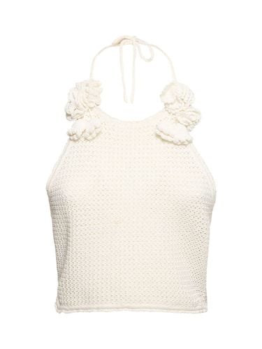 Top Halter Corto De Crochet - SELF-PORTRAIT - Modalova