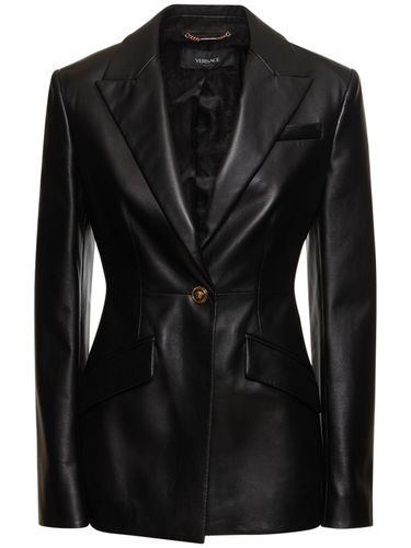 Chaqueta De Piel De Napa - VERSACE - Modalova