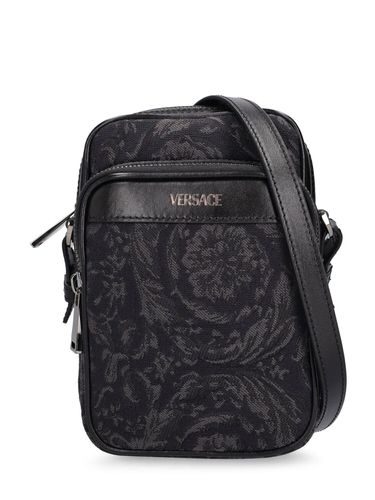 Bolso Bandolera De Lona Jacquard - VERSACE - Modalova