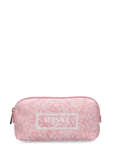 Kosmetiktasche Aus Jacquard Mit Logo - VERSACE - Modalova