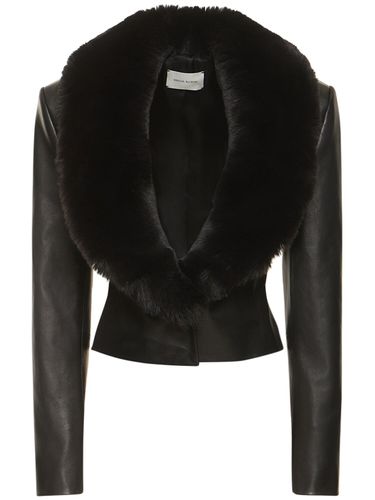 Chaqueta De Piel Con Cuello Removible - MAGDA BUTRYM - Modalova