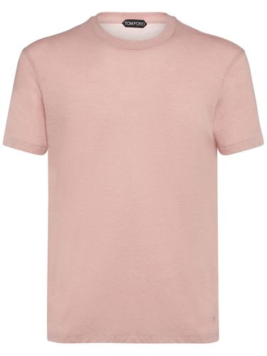 T-shirt Aus Lyocell & Baumwolle - TOM FORD - Modalova