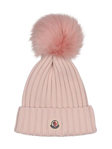 Cappello Beanie In Lana / Pompom - MONCLER - Modalova