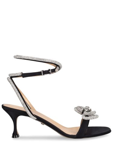 Mm Double Bow Satin Sandals - MACH & MACH - Modalova