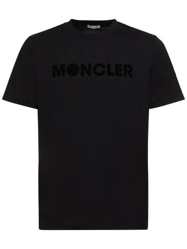 T-shirt Aus Baumwolljersey Mit Logo - MONCLER - Modalova