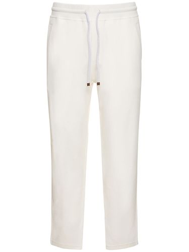 Pantaloni In Felpa Di Misto Cotone - BRUNELLO CUCINELLI - Modalova