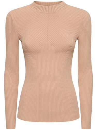 Maglia In Viscosa Stretch A Costine - ALBERTA FERRETTI - Modalova