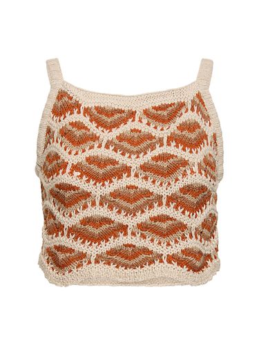 Crop Top Hawa Mahal In Cotone E Lino - ALANUI - Modalova