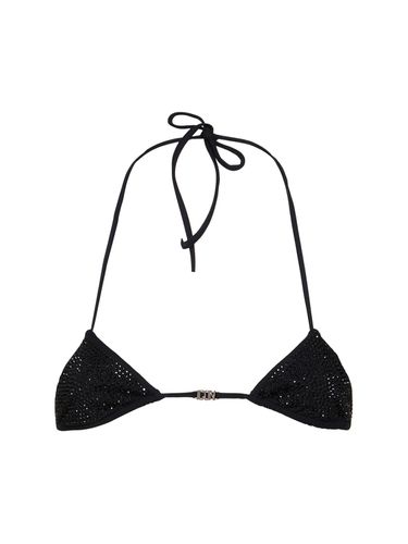 Top Bikini In Lycra Con Decorazioni - DSQUARED2 - Modalova