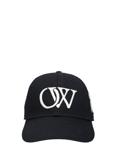 Multi Logo Cotton Baseball Cap - OFF-WHITE - Modalova