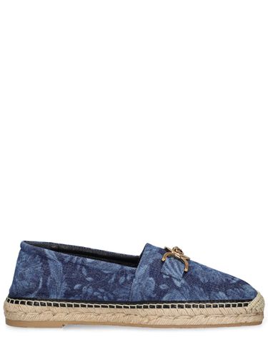 Espadrillas De Denim - VERSACE - Modalova