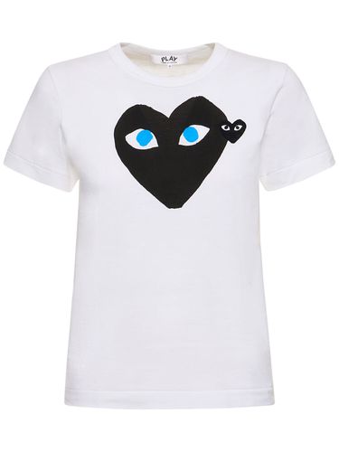 Camiseta De Algodón Con Estampado - COMME DES GARÇONS PLAY - Modalova