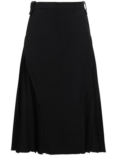 Wool Blend Midi Skirt With Pleats - FERRARI - Modalova