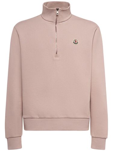 Sudadera De Algodón Con Cuello Alto - MONCLER - Modalova