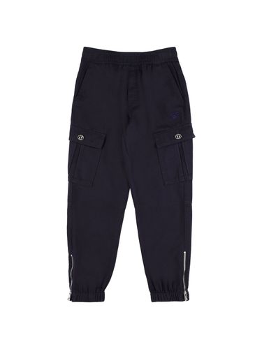 Cargohose Aus Baumwollgabardine Mit Stickerei - VERSACE - Modalova