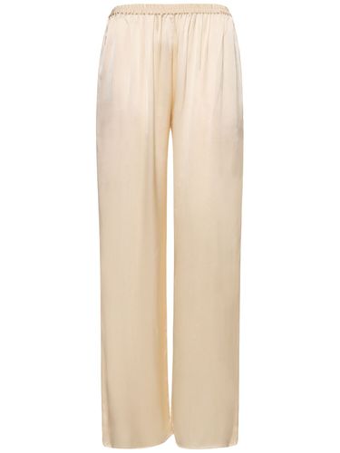 Relaxed Viscose Satin Pants - MATTEAU - Modalova