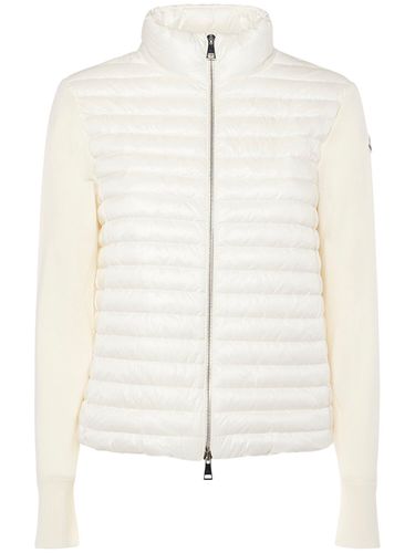 Cardigan De Nylon Acolchado Con Cremallera - MONCLER - Modalova