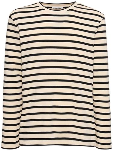 Camiseta De Algodón Jersey Acanalado - JIL SANDER - Modalova