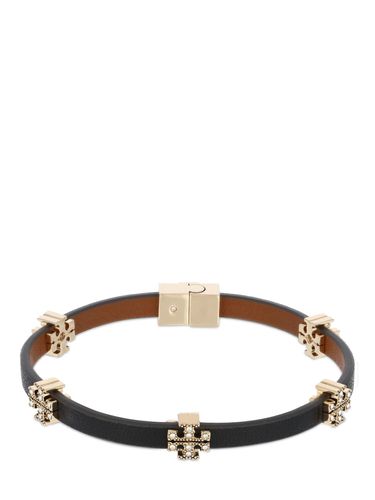 Eleanor Pavé Leather Bracelet - TORY BURCH - Modalova