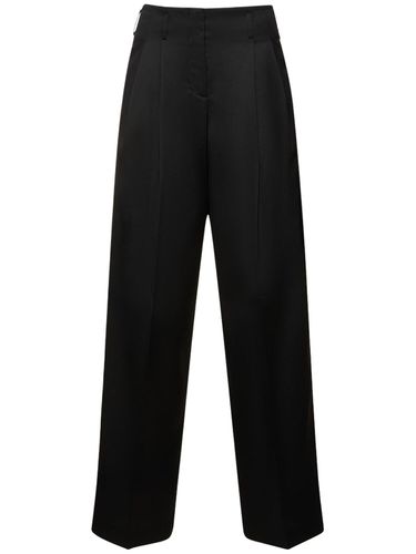 Golden Wide Leg Wool Gabardine Pants - GOLDEN GOOSE - Modalova