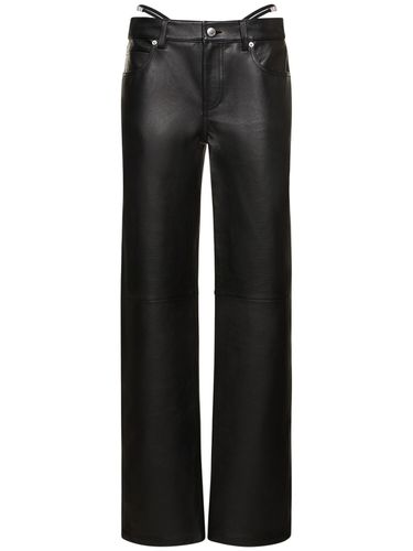 Low Rise Leather Jeans - ALEXANDER WANG - Modalova