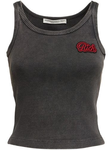 Tanktop Aus Baumwolljersey Mit Patch - ALESSANDRA RICH - Modalova