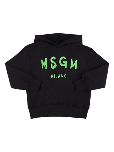 Sudadera Con Capucha Y Logo Estampado - MSGM - Modalova