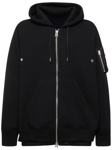 Sudadera De Sarga De Nylon Con Capucha - SACAI - Modalova