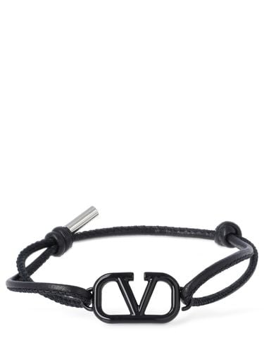 Armband Aus Leder Mit Vlogo - VALENTINO GARAVANI - Modalova