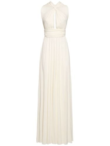 Cotton Jersey Halter Neck Long Dress - GIAMBATTISTA VALLI - Modalova