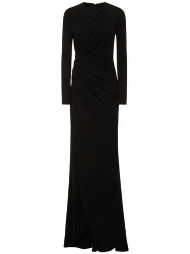 Vestido Largo De Jersey Drapeado - ELIE SAAB - Modalova