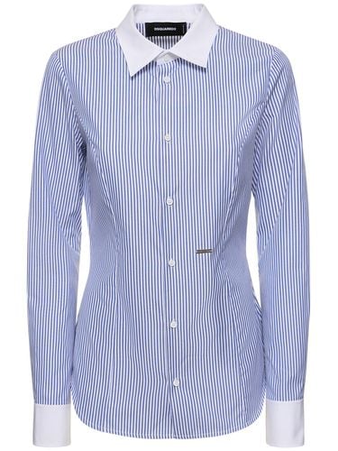 Striped Cotton Shirt - DSQUARED2 - Modalova