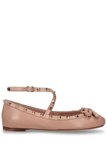 Flache Lederschuhe "rockstud" - VALENTINO GARAVANI - Modalova