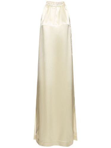 Morene Silk Blend Halter Neck Long Dress - LOULOU STUDIO - Modalova