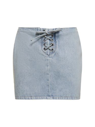 Minifalda De Denim Con Lazos - ROTATE - Modalova