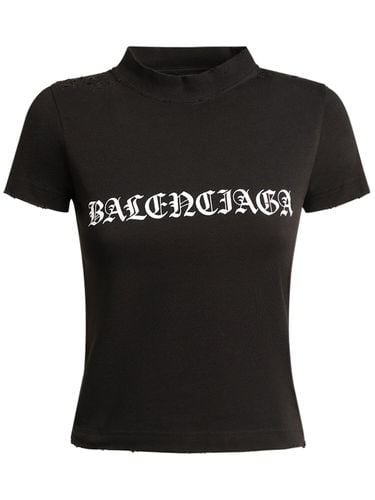 Cotton Shrunk T-shirt - BALENCIAGA - Modalova