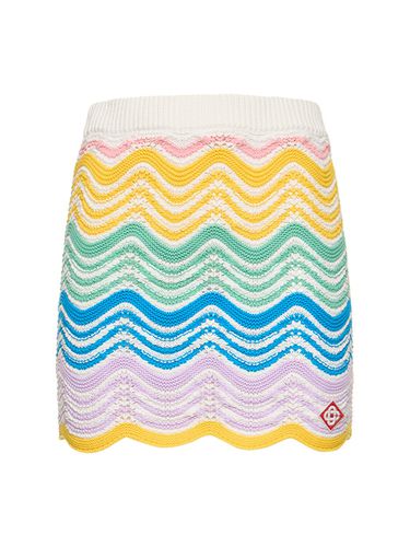 Wave Crochet Mini Skirt - CASABLANCA - Modalova