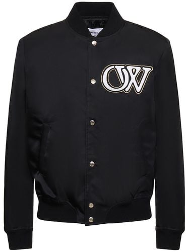 Bomber Varsity In Nylon - OFF-WHITE - Modalova