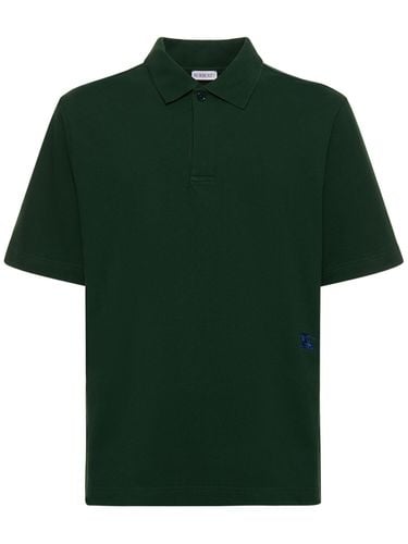 Logo Cotton Polo - BURBERRY - Modalova