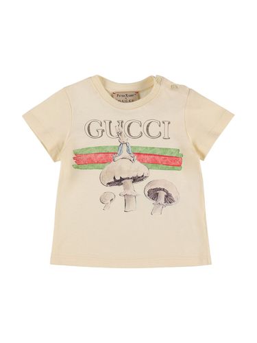 Camiseta De Algodón Jersey - GUCCI - Modalova