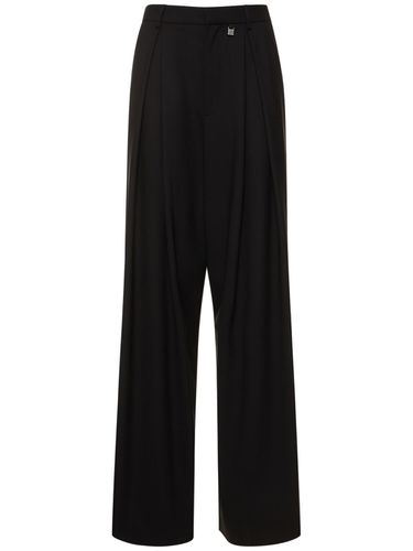 Stretch Wool Wide Pants - GIUSEPPE DI MORABITO - Modalova