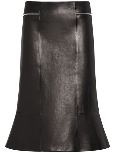 Francine Leather Midi Skirt - KHAITE - Modalova