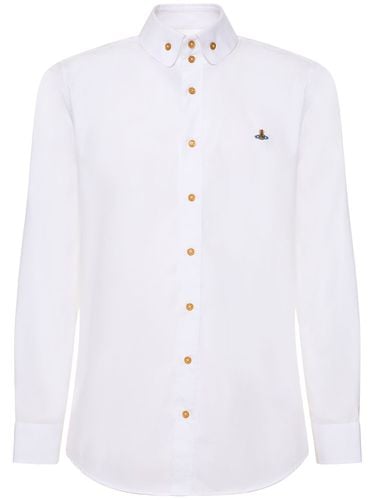 Camisa De Popelina De Algodón Con Logo - VIVIENNE WESTWOOD - Modalova